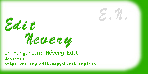 edit nevery business card